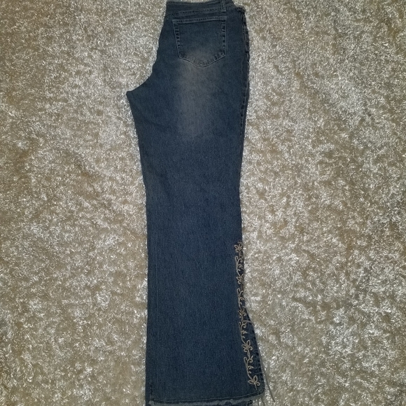 LA Blues Y2k Lace Up Hi Rise Flare Jeans Spandex Blend Sz 10 (30x30) - Picture 9 of 10